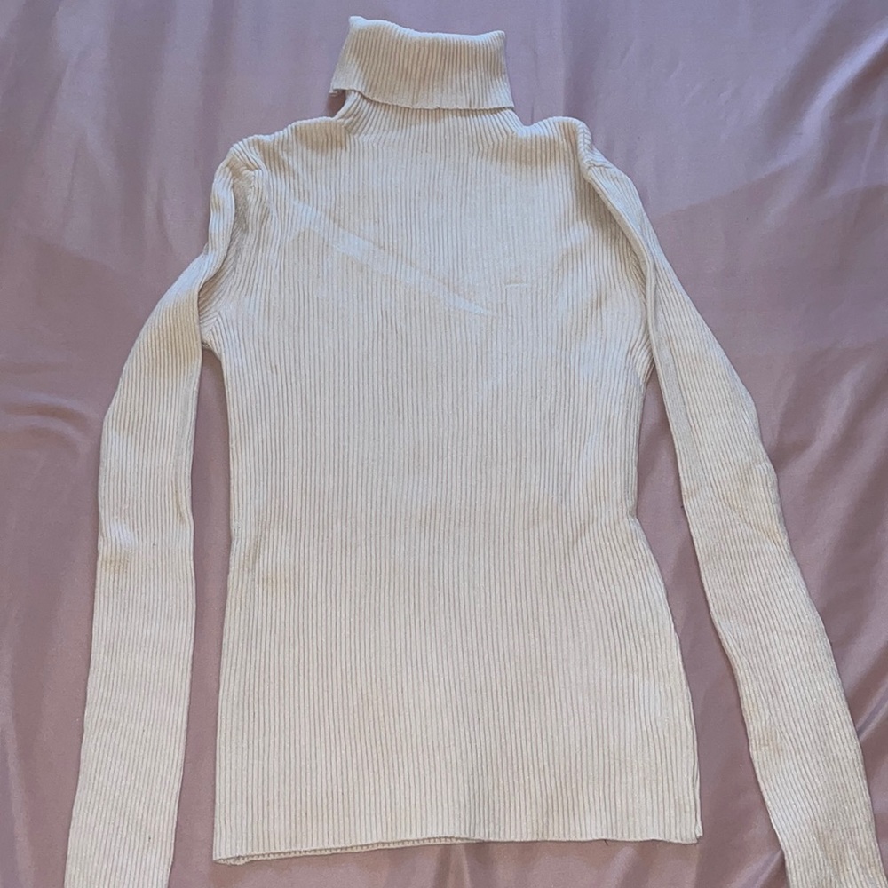 Cream turtleneck sweater